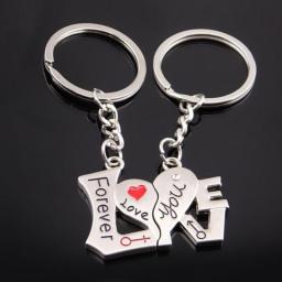 New Couples Keychain Romantic Symbolic Love "Key And Heart" Keyring Valentine's Day Gifts Accessories Gift For Boyfriend Husband