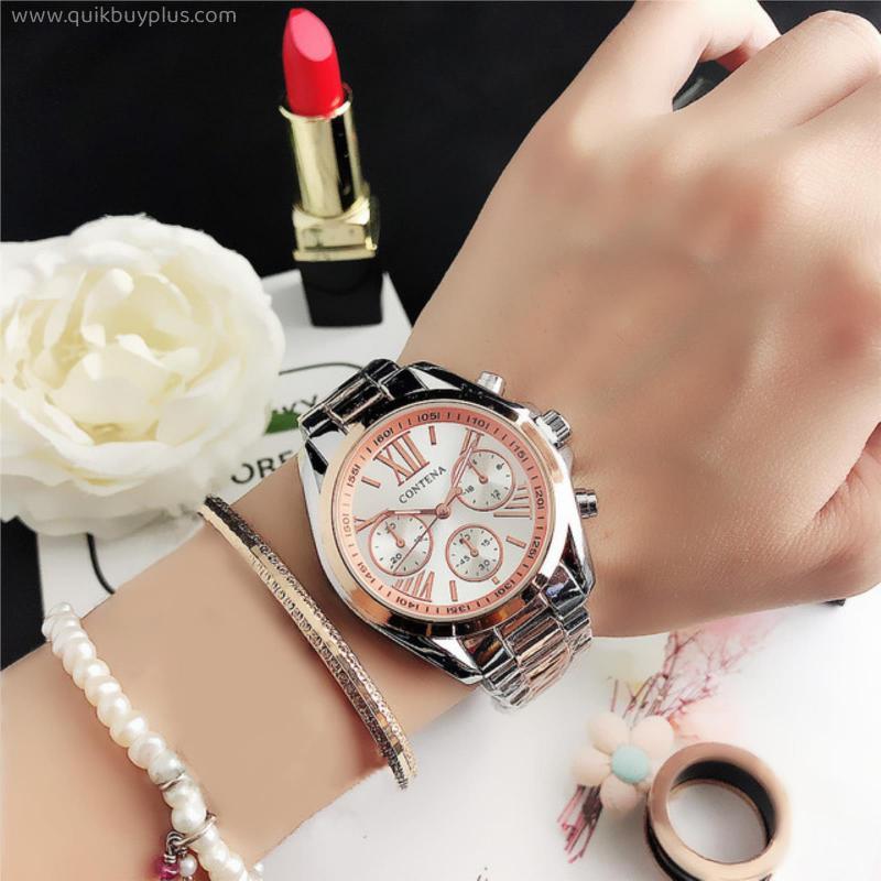 New Creative Watches Ladies Watch Luxury Rose Gold Quartz Ladies Watch Stainless Steel Bracelet Watch