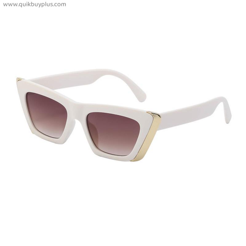 New European and American fashion cat-eye sunglasses women high-end sunscreen ins Korean version of small frame temperame