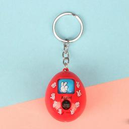 New Family Games Keychain Rock Paper Scissors Play Toy Key Chain Fancy Dolls Round Egg Key Ring Car Bag Pendant Charms Llaveros