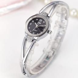 New Fashion Rhinestone Watches Women Luxury Stainless Steel Bracelet Watches Ladies Quartz Dress Watches