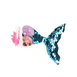 New Flower Hairpin Cute Children Cartoon Mermaid Flip Sequin Duckbill Clip Fishtail Hair Clips Sequin Hair Pins Photo Props