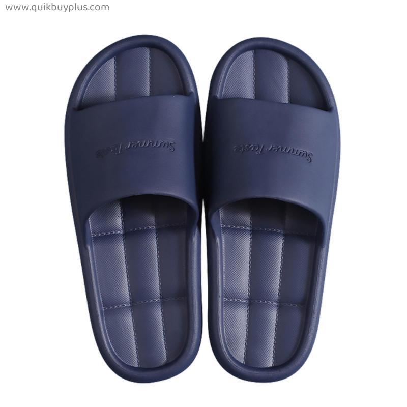New Home Sandals Slippers Women's Summer Indoor Bathroom Non-slip Slippers Men Soft Thick Bottom Flip Flops Couple Flat Shoes
