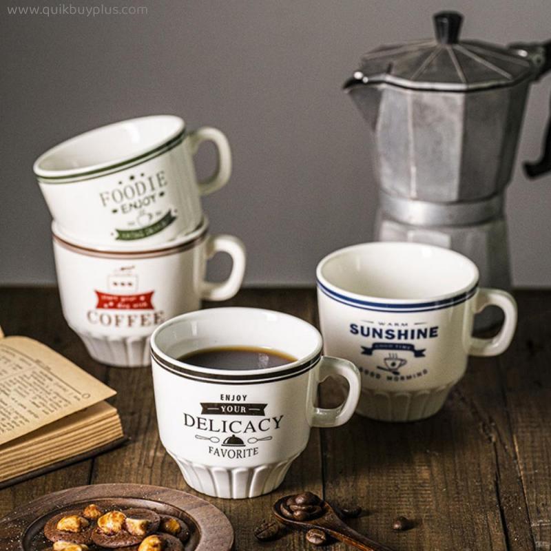 New Korean Style Ceramic Coffee Mugs Personalized Vintage Mug For Tea Creative Breakfast Milk Cup Home Office Party Drinkware