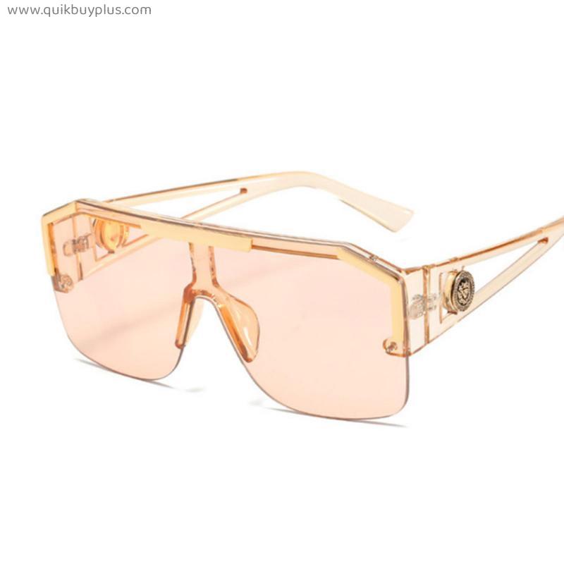 New Luxury Oversized Men's Sunglasses Brand Designer Sunglasses Ladies Fashion Gradient Square Sunglasses