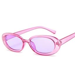 New Oval Frame Sunglasses Cow Color Sunglasses Personality Small Frame Concave Shaped Decorative Glasses Sunglasses Sunglasses