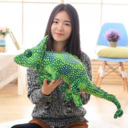 New Style 80CM Boys And Girls Birthday Lizards Doll Pillow Creative Personality Simulation Spoof Smile Chameleon Plush Toys