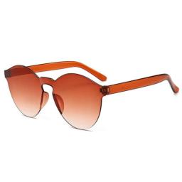 New Women Frameless Sunglasses Transparent Color Sun Glasses Women Cool Candy Color Glasses Clear Retro