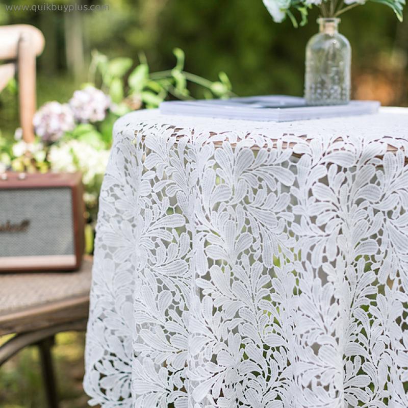 New beauty lace white embroidery Place tablecloths table cloth mat cover princess dinner table mat wedding romantic Dec MF176