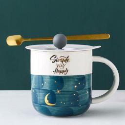 Newest Style Ceramic Cups Mug Milk Coffee Mugs Friends Gifts Student Breakfast Cup Star Solar System Mugs