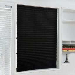 Non-Woven Shading Pleated Blinds Self-Adhesive Living Room Semi-Shading Blinds Curtains Kitchen Bedroom Curtains