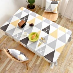 Nordic Geometric Printed Tablecloth Holiday Party Waterproof Oilproof Tablecloth Wedding Dining Table Cloth Decorate