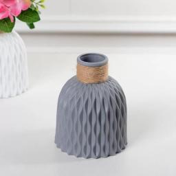 Nordic Ins Style Vases Home Decor Anti-ceramic Vases Imitation Rattan Flower Vase Pot Wedding Room Decoration Unbreakable Basket