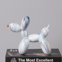 Nordic Painting Graffiti Koons Balloon Dog Statue Modern Resin Colorful Balloon Dog Figure Sculpture Ornaments Office Home Decor