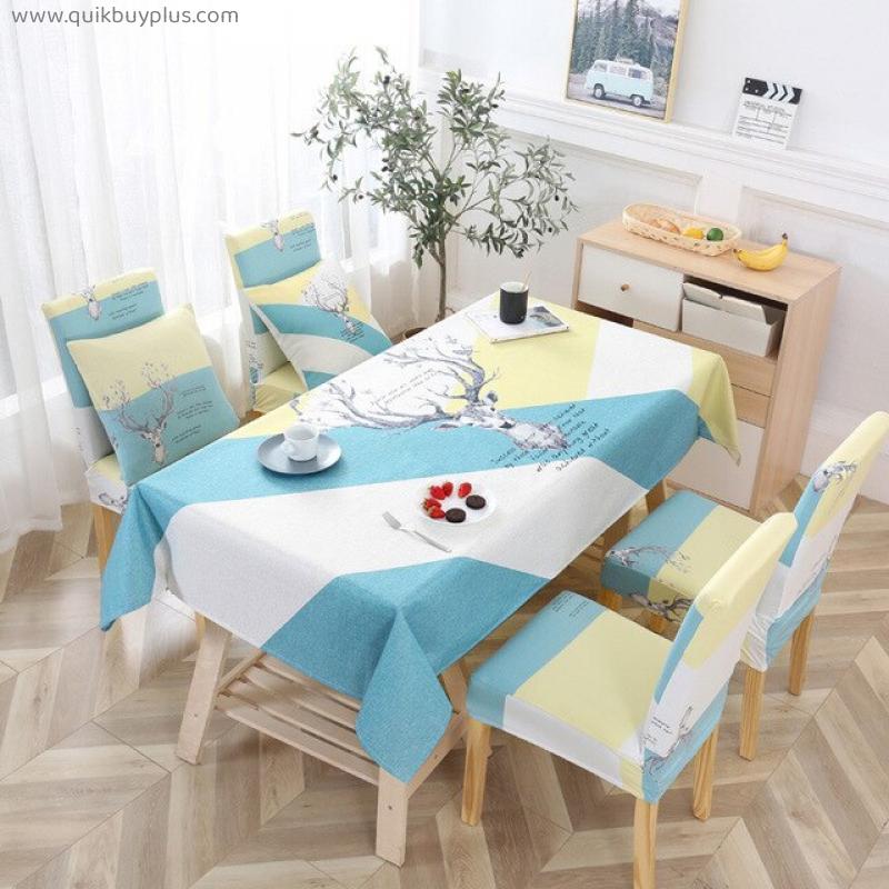 Nordic Style Household Waterproof Tablecloth Printing CoverRectangular Tablecloths Dining Tables for Wedding Party Decoration