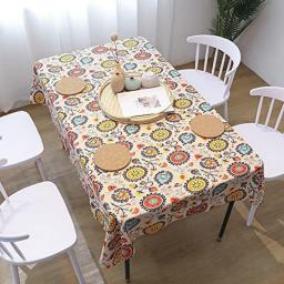 Nordic Style Tablecloth Rectangular Water-repellent Tablecloth Wipe Clean Indoor and Outdoor Carnival Tablecloths Nappe De Table