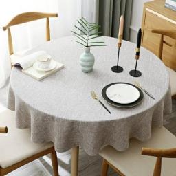 Nordic Tea Coffee Tablecloths Cotton Linen Table Cloth Round Wedding Party Table Cover Home Decor