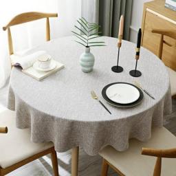 Nordic Tea Coffee Tablecloths Cotton Linen Table Cloth Round Wedding Party Table Cover Home Decor