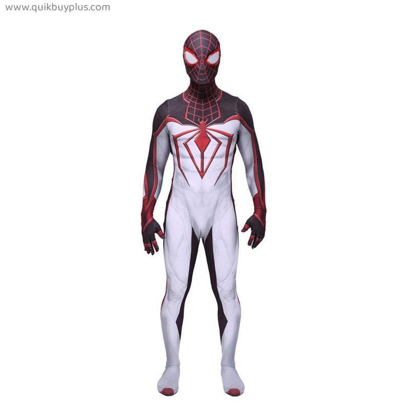 Novelty Ps5 Spiderman Costume Kids Superhero Cosplay Bodysuit Christmas Show Jumpsuit Breathable Lycra Spandex Zentai Masks Splittable Clothing