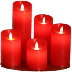 OIIAJEFSR Wireless Led Red Candle Made by Paraffin Wax for Holiday Party,Christmas,Halloween Decoration,Bars,KTV Timer Remote Led Light (Color : Size 75x150mm)