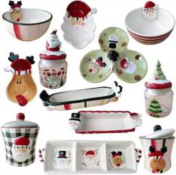 ORTOLY Dinnerware Set Hand Painted Ceramics Christmas Tableware Set Household Plate Bowl Cup Dishes Set Rice Bowl Soup Bowl Set Dish Set (Set : 10 Piece Set)