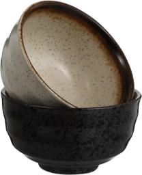 OSALADI 2pcs Japanese Ramen Bowls Ceramic Salad Bowls Rice Bowls Soup Bowl Food Serving Bowl kitchen Bowl for Home Kitchen (Mixed Color)