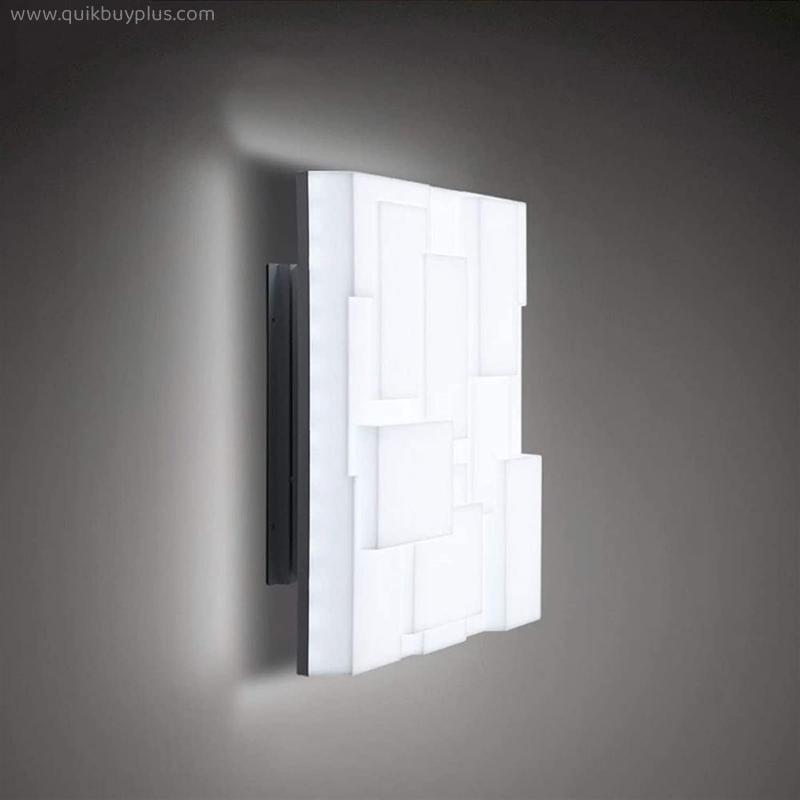 OUUED European Wall Light Modern Simple Wall Mounted Lighting Fixture LED Geometric Square Creative Wall Lamp Magnetic Adsorption Easy Installation Wall Light Acrylic Ceiling Light Living Room