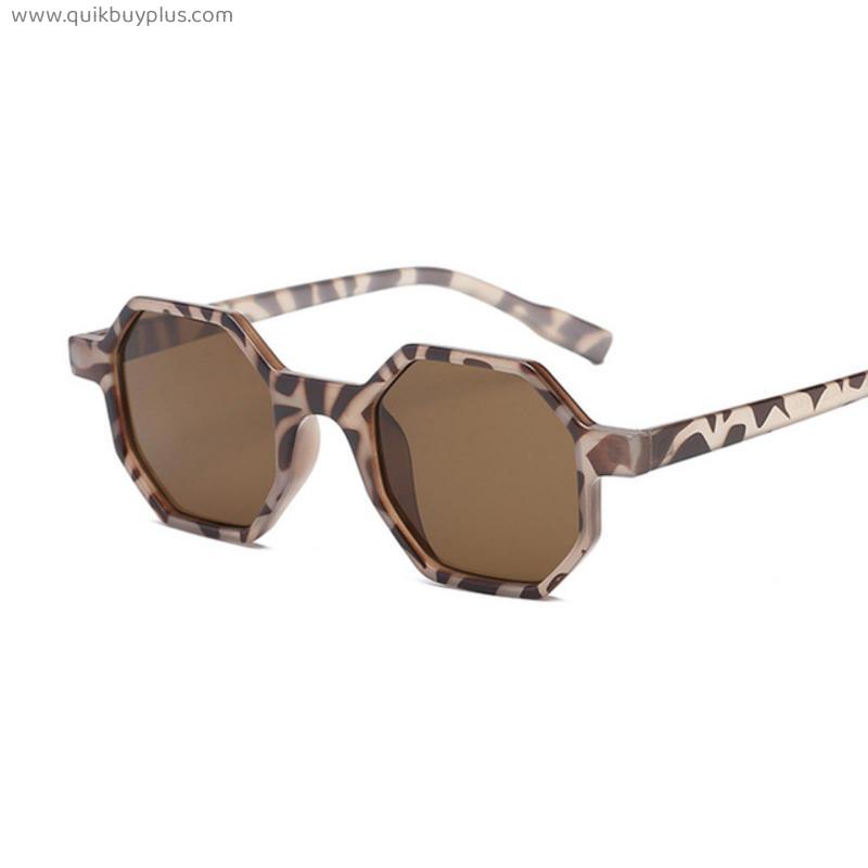 Octagon  Sunglasses Women Small Frame Sun Glasses for Women Brand Designer Fashion Retro Clear Mirror Sunglasses Female