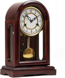 Olid Wood Mantel Clock, Vintage Pendulum Mantle Clock Mechanical Mantel Clocks For Living Room Decor Can Open The Clock Door
