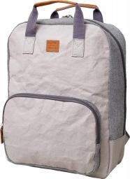 Out Of The Woods Washable Paper Backpack – Multi-Pocket Backpack With Vegan Paper – Backpack With Zippered Body & Front Pocket – Sustainable, Ethical Backpack / Laptop Bag, Stone, Medium