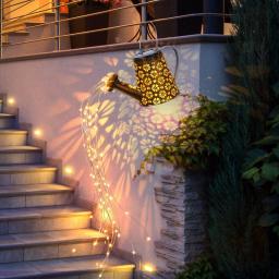 Outdoor Lamp Kettles Solar Light Lawn Garden Decor LED Lamp Flowing Water Sprinkle Bronze Landscape Lamp For Street Courtyard