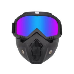 Outdoor Ski Snowboard Mask Snowmobile Skiing Goggles Windproof Motocross Protective Glasses Safety Goggles With Mouth Filter