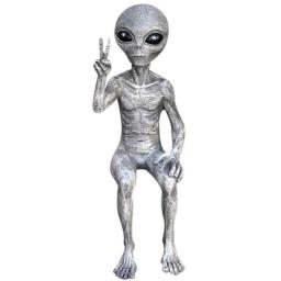 Outer Space Alien Statue Martians Garden Figurine Set For Home Indoor Outdoor Ornaments Decorations Party Halloween Decor
