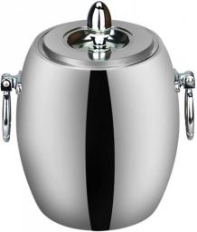 Oval Large Capacity Ice Bucket Stainless Steel Double Layer Insulation With Lid And Handle For Large Party Party Champagne Beer Beverage Kitchen Barware Wine Cabinet
