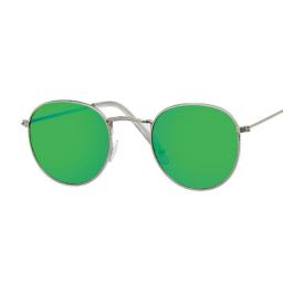 Oval Vintage Round Pink Ocean Lens Mirror Sunglasses Ladies Ladies Brand Design Metal Frame Round Glasses
