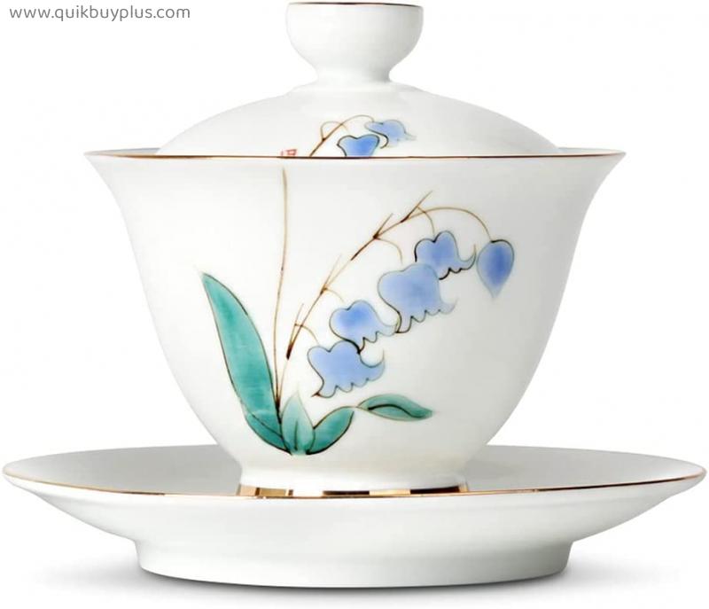 PAYNAN 210ml Hand Painted Porcelain Handmade Gaiwan Teacup Chinese Household Tea Bowl Tea Set