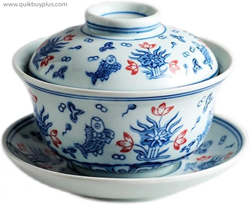 PAYNAN 210ml Jingdezhen Blue White Porcelain Gaiwan Teacup Hand Painted Tea Bowl Kung Fu Tea Set