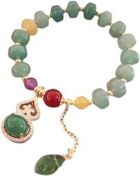 PAYNAN Natural Agate Beaded Bracelet Women Pendant Bracelets Women Jade Lucky Jewelry