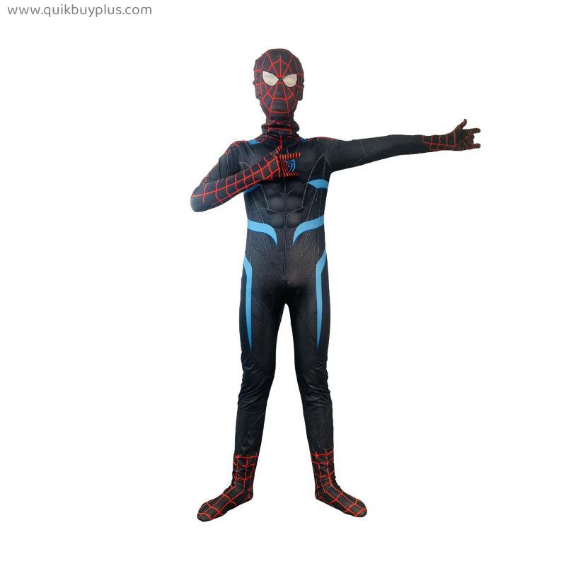 PS4 Spiderman Bodysuit Masquerade Cosplay Costume kids birthday Party Superhero Jumpsuit Halloween show Apparel comfortable Lycra Spandex onesuit