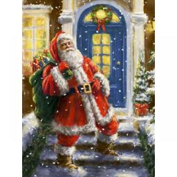 Paint By Numbers Christmas Oil Painting By Numbers On Canvas Diy Santa Claus Home Decor Unque Gift