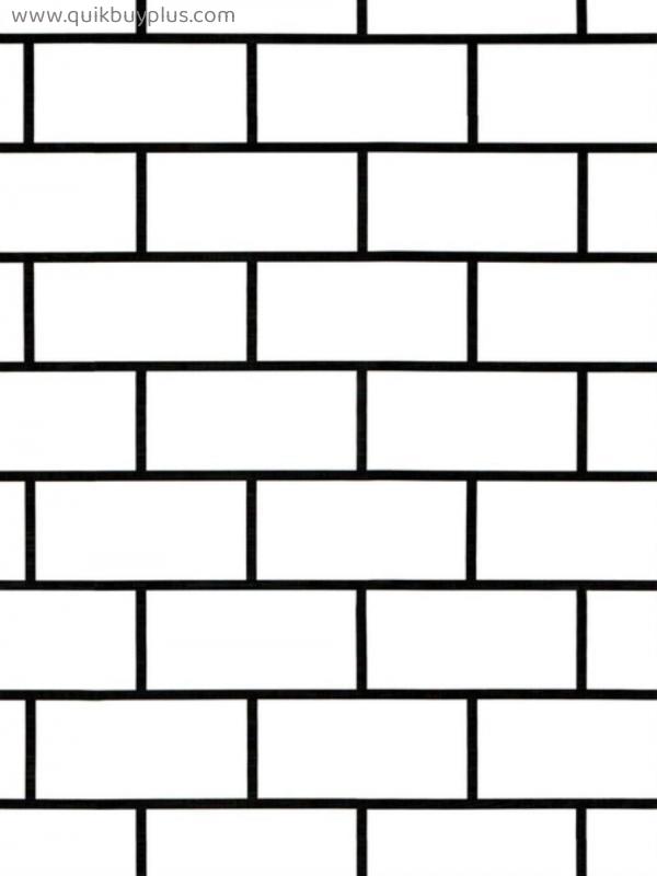 Peel and Stick Wall Paper Black/White 3D Effect Brick Self-Adhesive Removable Wallpaper Waterproof Wallpaper Home Decoration