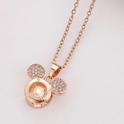Pendant Necklaces For Women Stainless Steel Jewelry Rhinestone 2021 Fashion Neck Chain Gift Wholesale Items Free Shipping