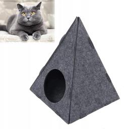 Pet Bed, Felt Dark Gray Soft Fabric Dog Bed for All Seasons for Small Pets