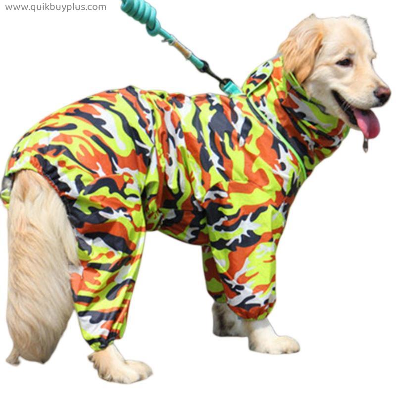 Pet Dog Raincoat Outdoor Waterproof Clothes Hooded Jumpsuit Overalls For Small Big Dogs Rain Cloak French Bulldog Labrador
