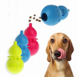Pet Dog Toy Interactive Rubber Gourd Balls Pet Dog Cat Puppy Chew Toys Ball Teeth Chew Toys Tooth Cleaning Balls Food