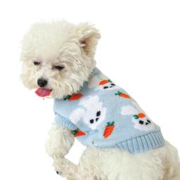 Pet Sweater Autumn And Winter Pet Dog Clothing Warm Sweater Print Sweater Dogs Pullover