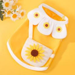 Pet Clothes For Small Dogs Cats  Spring Summer Thin Breathable Vest T-shirt Collar Satchel Cat Dog Clothing For Chihuahua Teddy