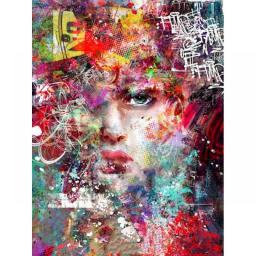 PhotoCustom Oil Painting By Numbers 60x75cm Paint For Drawing By Numbers On Canvas Flowers And Girl  Figure Frameless Home Decor