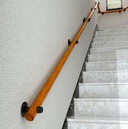 Pine Stair Handrails, Solid Wood Non-Slip Indoor Safety Railings, Suitable for Lofts, Stairs, Corridors, Outdoor (80-400cm)