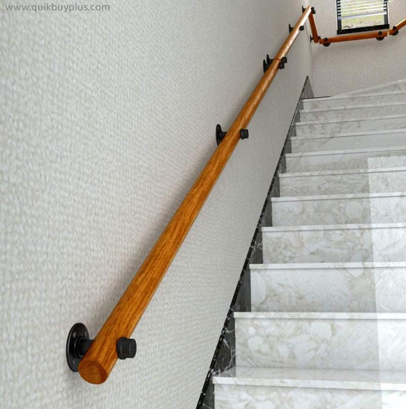Pine Stair Handrails, Solid Wood Non-Slip Indoor Safety Railings, Suitable for Lofts, Stairs, Corridors, Outdoor (80-400cm)